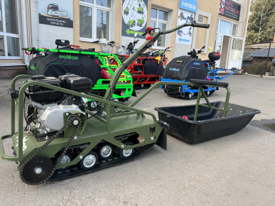 Мотобуксировщик POMOR Х-1 PRO К-7.5(8) зелёный МОТОУДАЧА. Магазин мототехники и садового инвентаря с доставкой по всей России