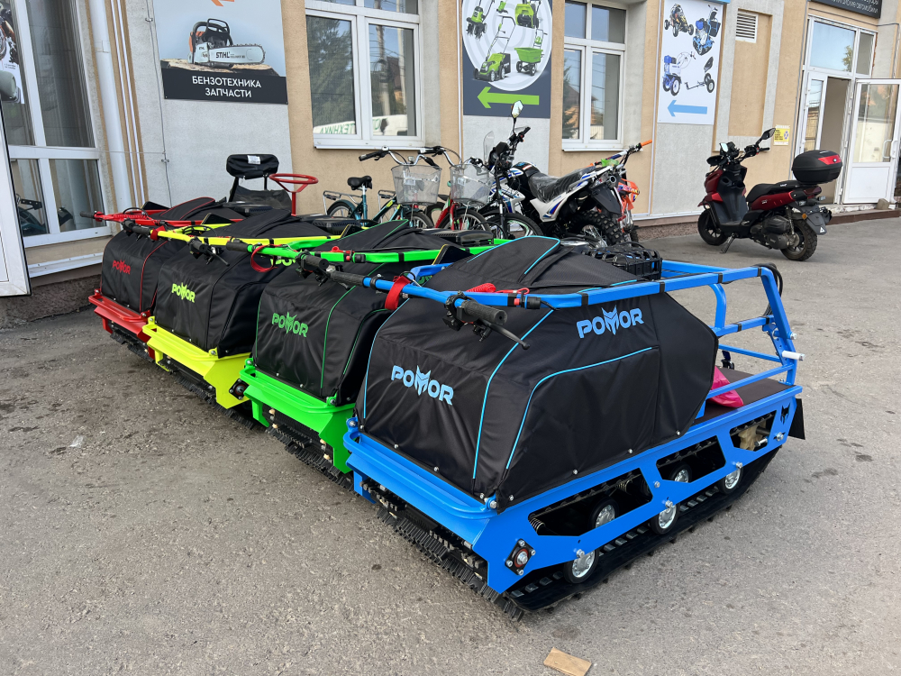 Мотобуксировщик POMOR Х-1 PRO К-7.5(8) зелёный МОТОУДАЧА. Магазин мототехники и садового инвентаря с доставкой по всей России