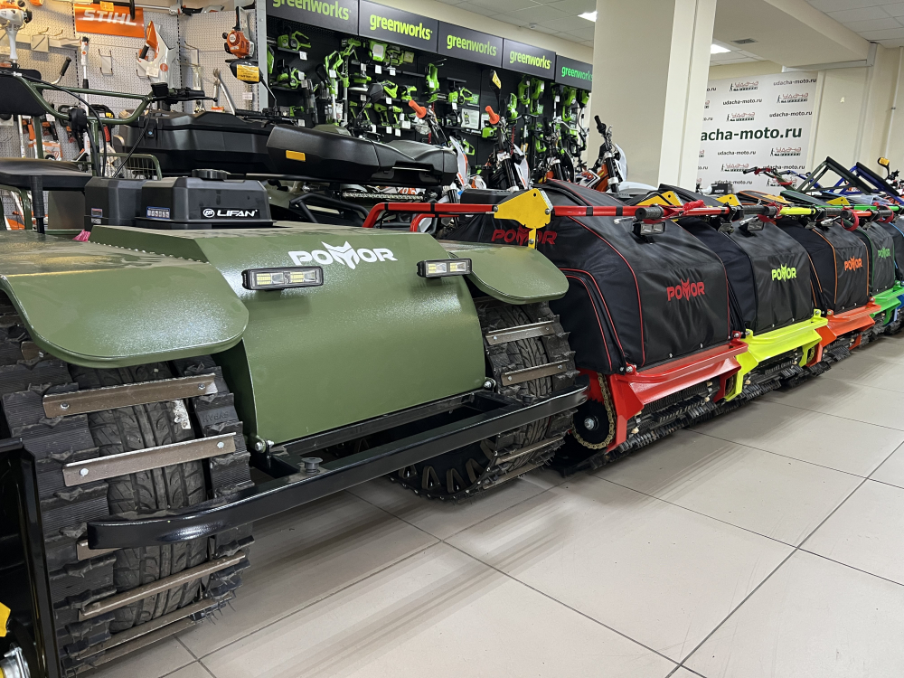 Мотобуксировщик POMOR М-600 NT ПРО K20 Желтый Реверс редуктор Вывод реверса на руль Гидравлический т МОТОУДАЧА. Магазин мототехники и садового инвентаря с доставкой по всей России