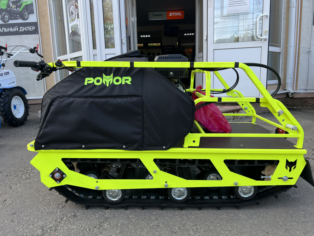 Мотобуксировщик POMOR М-600 NT ПРО K20 Желтый Реверс редуктор Вывод реверса на руль Гидравлический т МОТОУДАЧА. Магазин мототехники и садового инвентаря с доставкой по всей России