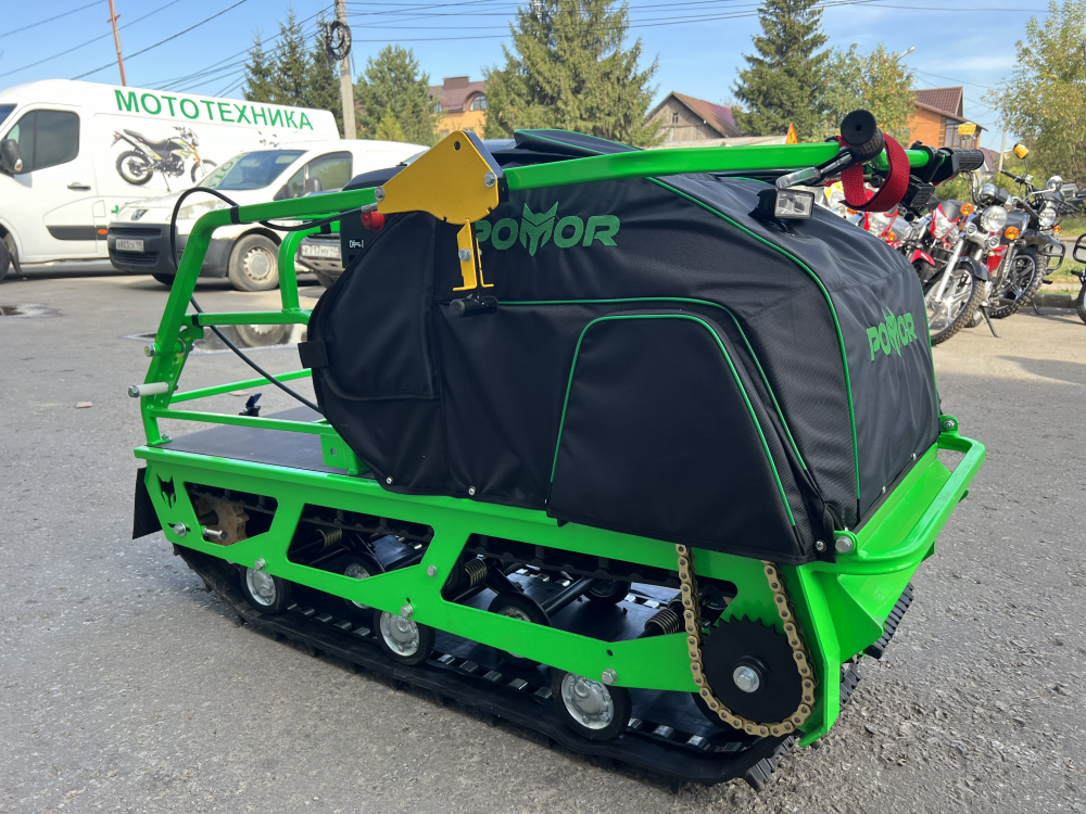 Мотобуксировщик POMOR M 500 NT PRO K15 Салатовый Реверс редуктор Вывод реверса на руль Гидравлически МОТОУДАЧА. Магазин мототехники и садового инвентаря с доставкой по всей России