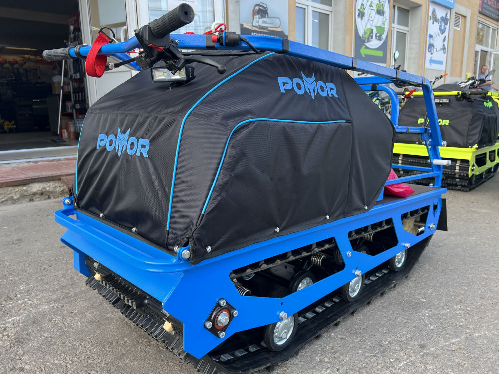 Мотобуксировщик POMOR M 500 NT PRO K18 Небесно-Синий Реверс редуктор Вывод реверса на руль Гидравлич МОТОУДАЧА. Магазин мототехники и садового инвентаря с доставкой по всей России