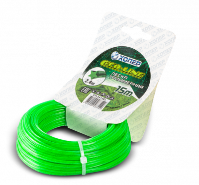 Леска Хопер ECO-LINE звезда 2.4mm*15m (картон) зеленая (60шт/упак) МОТОУДАЧА. Магазин мототехники и садового инвентаря с доставкой по всей России