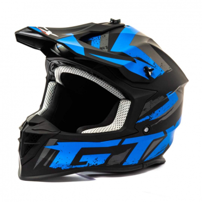 Шлем мото кроссовый GTX 633 #9 (XL) BLACK/BLUE GREY МОТОУДАЧА. Магазин мототехники и садового инвентаря с доставкой по всей России