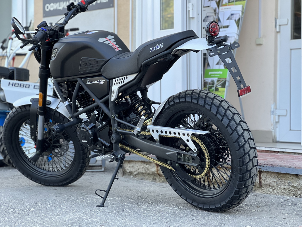 МОТОЦИКЛ FUEGO SCRAMBLER AIR-171 (ЧЕРНЫЙ) МОТОУДАЧА. Магазин мототехники и садового инвентаря с доставкой по всей России