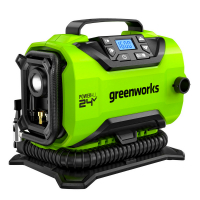 Компрессор автомобильный аккумуляторный Greenworks Арт. 3400807, 24V / 12V (от сети автомобиля), без МОТОУДАЧА. Магазин мототехники и садового инвентаря с доставкой по всей России