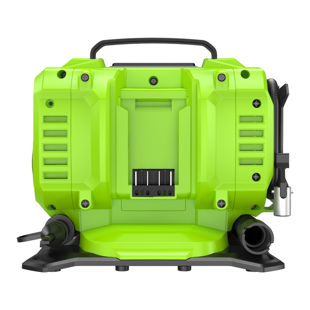 Компрессор автомобильный аккумуляторный Greenworks Арт. 3400807, 24V / 12V (от сети автомобиля), без МОТОУДАЧА. Магазин мототехники и садового инвентаря с доставкой по всей России