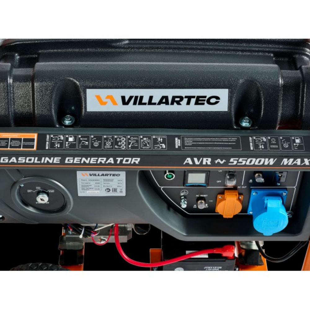 Генератор бензиновый VILLARTEC GG6300ЕWC, 5.0кВт МОТОУДАЧА. Магазин мототехники и садового инвентаря с доставкой по всей России