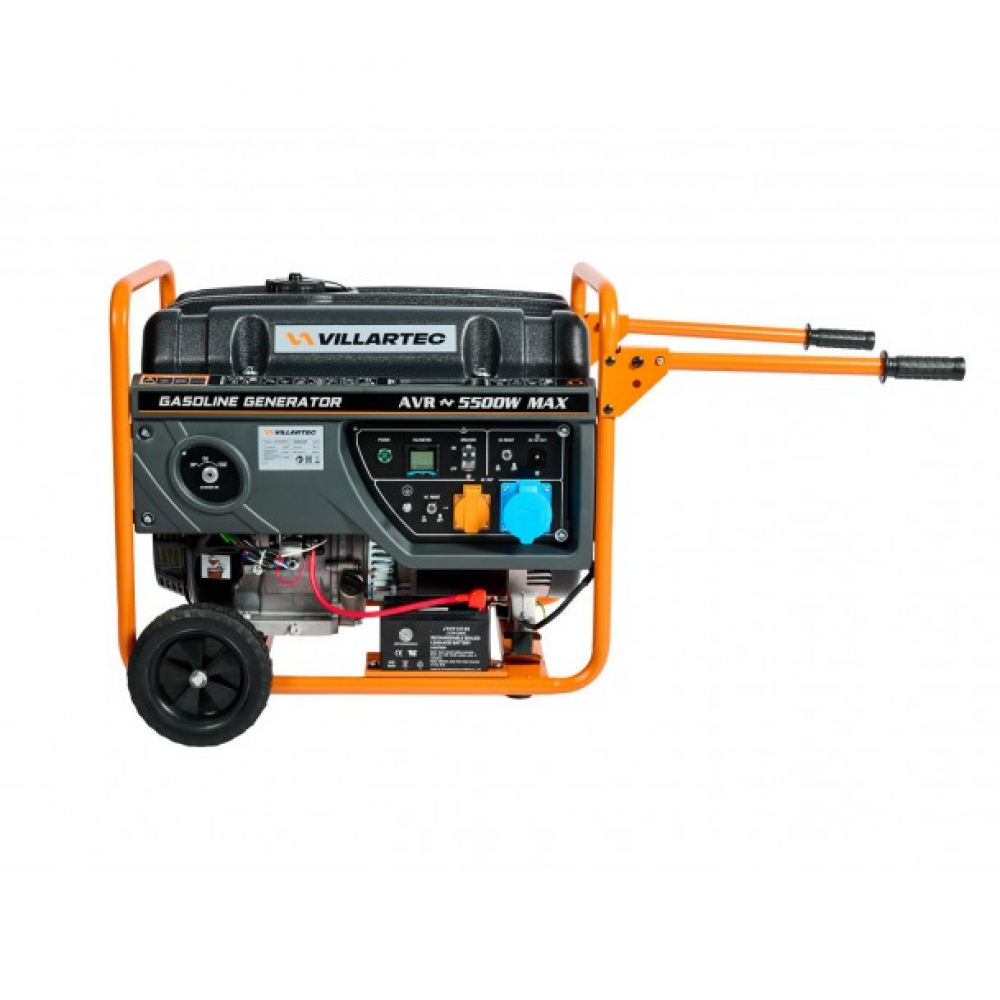 Генератор бензиновый VILLARTEC GG6300ЕWC, 5.0кВт МОТОУДАЧА. Магазин мототехники и садового инвентаря с доставкой по всей России