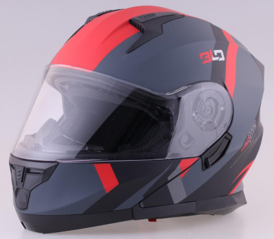 Мотошлем RACER BLD-162 (XL) черный/красный (9) модуляр, визор МОТОУДАЧА. Магазин мототехники и садового инвентаря с доставкой по всей России