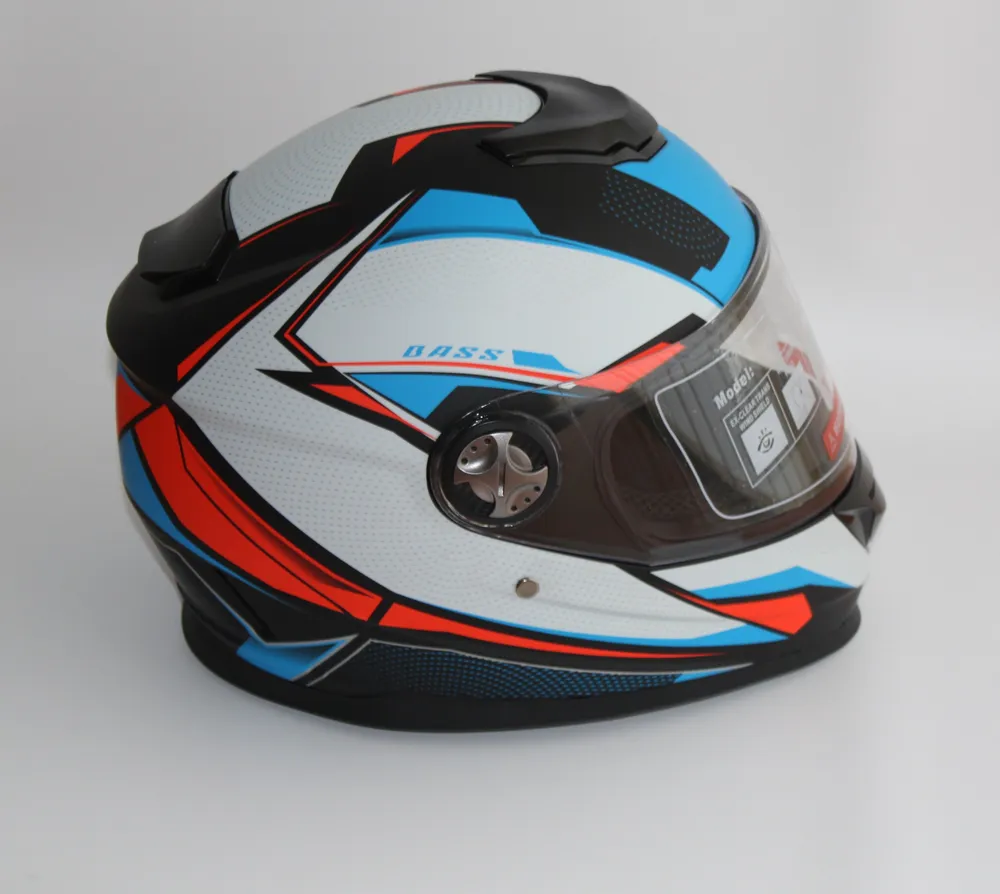 Мотошлем RACER BLD-M62 (XL) черный/синий/белый (9) интеграл, визор МОТОУДАЧА. Магазин мототехники и садового инвентаря с доставкой по всей России