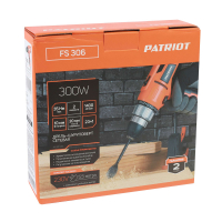 Дрель-шуруповерт сетевая PATRIOT Expert FS 306, 2 скор., мощность 300 Вт, макс. крутящий момент 35 Н МОТОУДАЧА. Магазин мототехники и садового инвентаря с доставкой по всей России