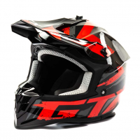 Шлем мото кроссовый GTX 633 #10 (S) BLACK/RED GREY МОТОУДАЧА. Магазин мототехники и садового инвентаря с доставкой по всей России