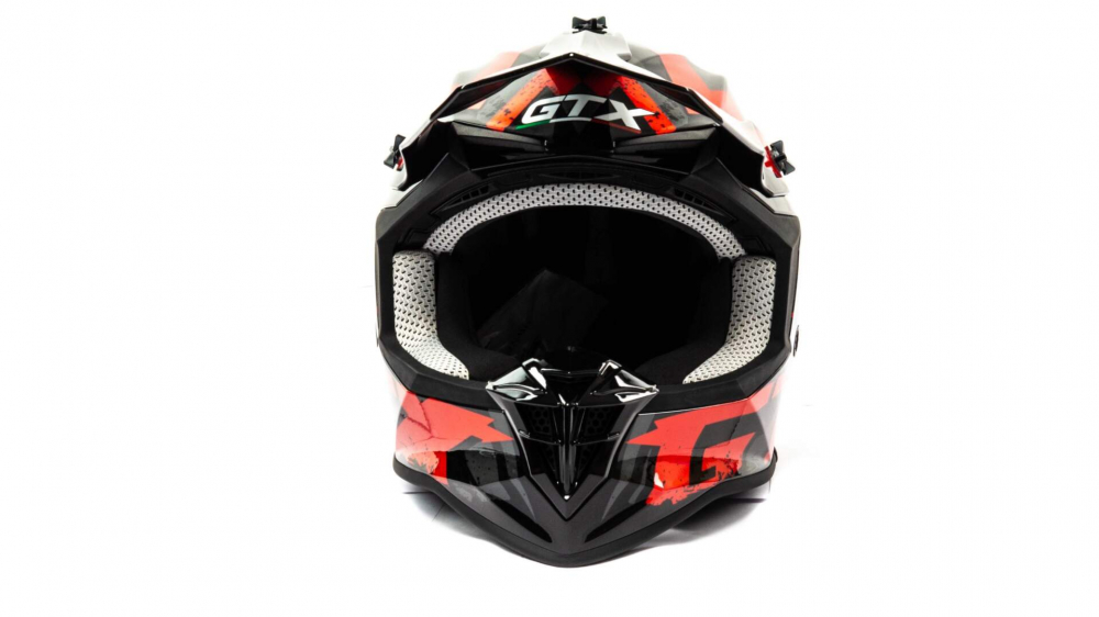 Шлем мото кроссовый GTX 633 #10 (S) BLACK/RED GREY МОТОУДАЧА. Магазин мототехники и садового инвентаря с доставкой по всей России