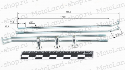 Спицы + ниппель Кросс 17" XR125/TTR125 (185 мм, компл=32шт) МОТОУДАЧА. Магазин мототехники и садового инвентаря с доставкой по всей России