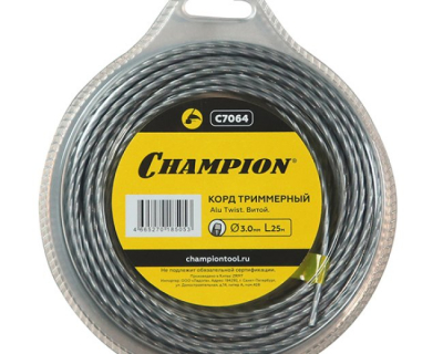 Корд трим.CHAMPION Alu Twist 3.0мм*25м (витой) МОТОУДАЧА. Магазин мототехники и садового инвентаря с доставкой по всей России