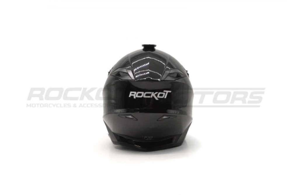 Шлем кроссовый ROCKOT RM-217 Dark GL (M) (черный глянцевый однотонный) МОТОУДАЧА. Магазин мототехники и садового инвентаря с доставкой по всей России