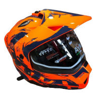 Шлем детский AiM JK802Y Orange/Blue, Y/S МОТОУДАЧА. Магазин мототехники и садового инвентаря с доставкой по всей России
