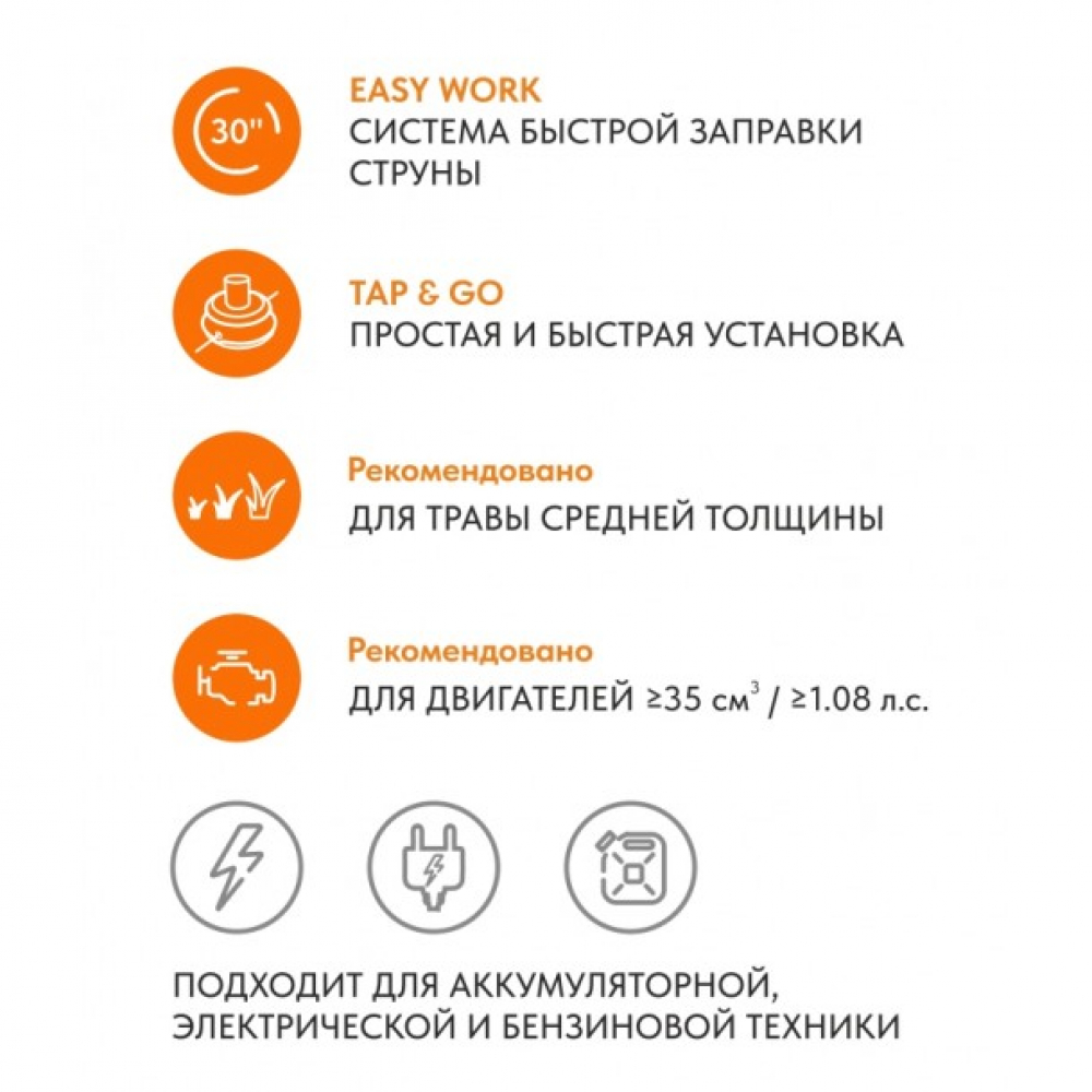 Триммерная головка VILLARTEC  A-Cut 109 МОТОУДАЧА. Магазин мототехники и садового инвентаря с доставкой по всей России