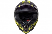 Шлем мото кроссовый HIZER 211 #2 (L)  black/green (подростковый) МОТОУДАЧА. Магазин мототехники и садового инвентаря с доставкой по всей России