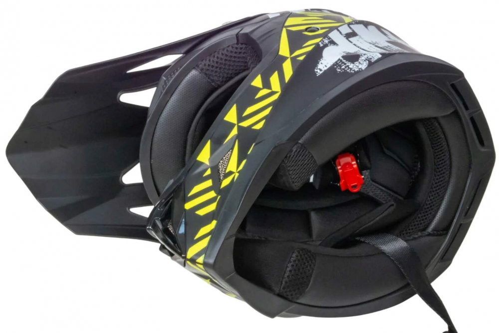 Шлем мото кроссовый HIZER 211 #2 (L)  black/green (подростковый) МОТОУДАЧА. Магазин мототехники и садового инвентаря с доставкой по всей России