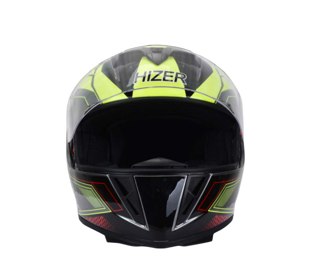 Шлем мото интеграл HIZER J5311 #4 (S)  gray/neon yellow МОТОУДАЧА. Магазин мототехники и садового инвентаря с доставкой по всей России