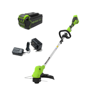 40V Триммер аккумуляторный Greenworks GD40LT, 38 см, с 1хАКБ 4 Ач и ЗУ МОТОУДАЧА. Магазин мототехники и садового инвентаря с доставкой по всей России