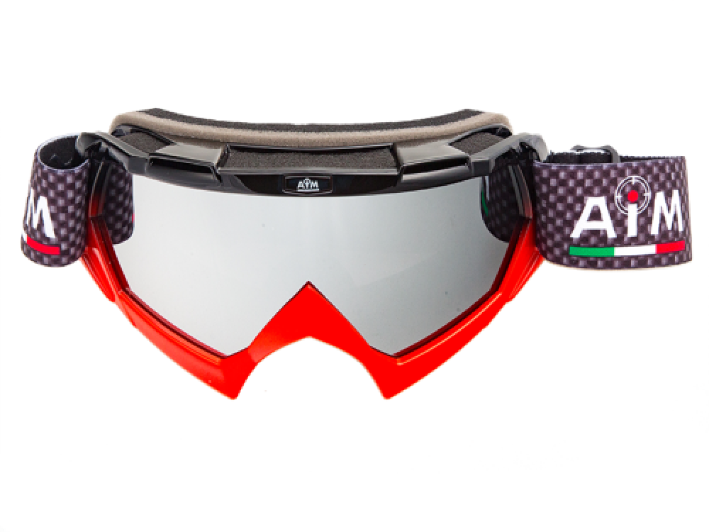 Очки кроссовые AiM (PRO) 157-500 Black-Red Glossy МОТОУДАЧА. Магазин мототехники и садового инвентаря с доставкой по всей России