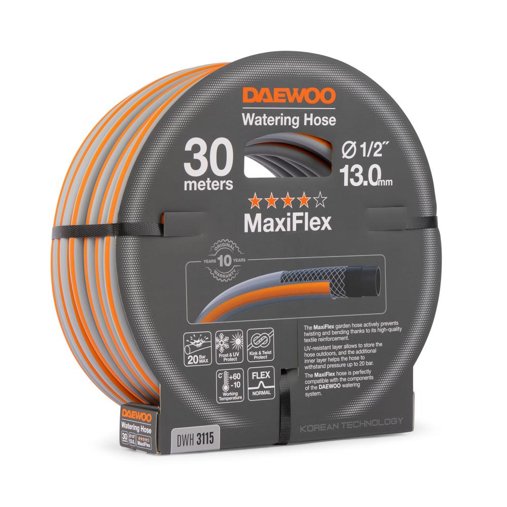 Шланг MaxiFlex  диаметром 1/2" (13мм), длина 30 метров  DAEWOO МОТОУДАЧА. Магазин мототехники и садового инвентаря с доставкой по всей России