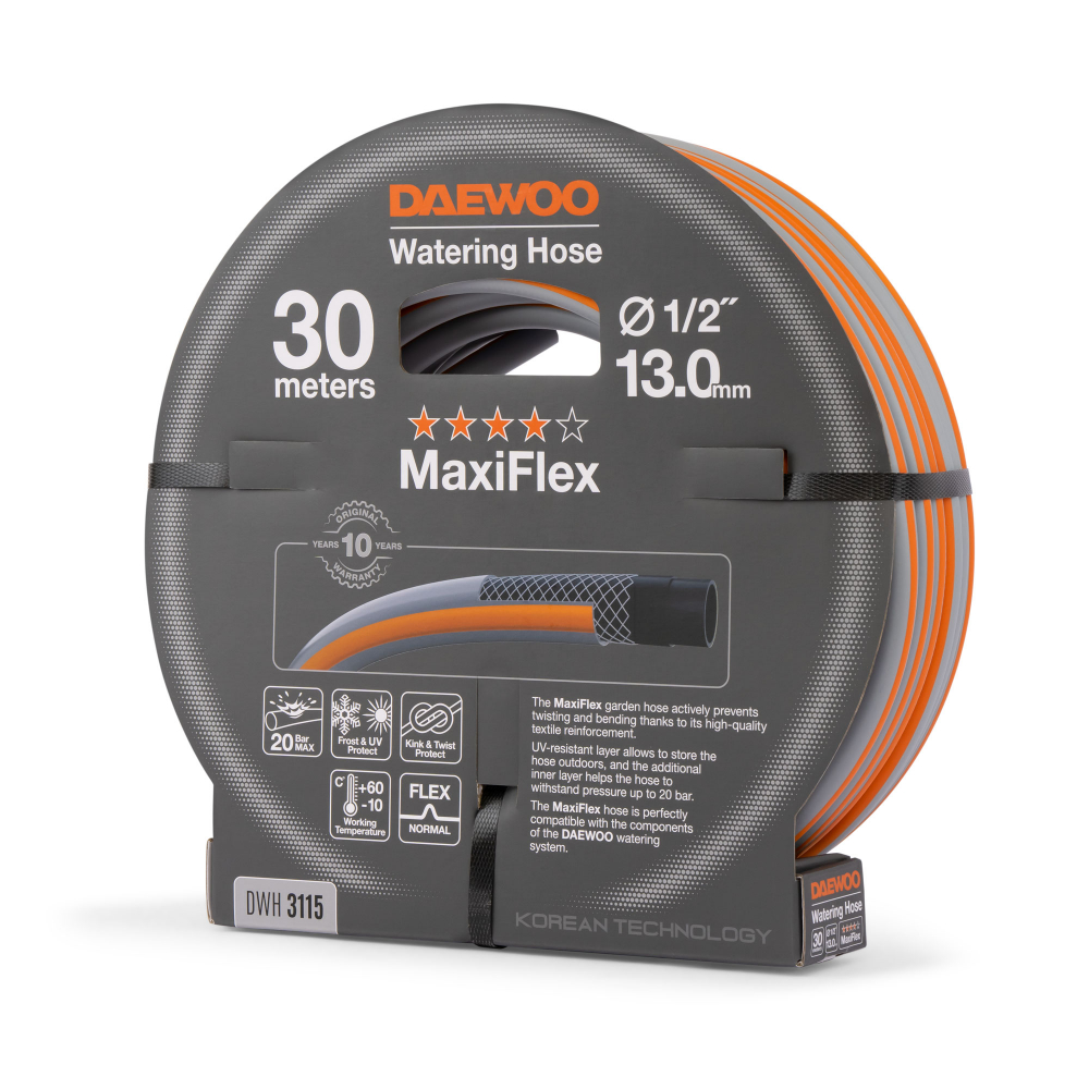 Шланг MaxiFlex  диаметром 1/2" (13мм), длина 30 метров  DAEWOO МОТОУДАЧА. Магазин мототехники и садового инвентаря с доставкой по всей России