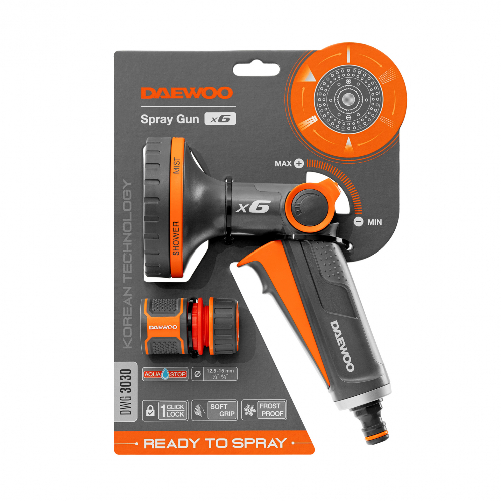 Пистолет-распылитель Spray Gun x6 DAEWOO арт. DWG3030 МОТОУДАЧА. Магазин мототехники и садового инвентаря с доставкой по всей России