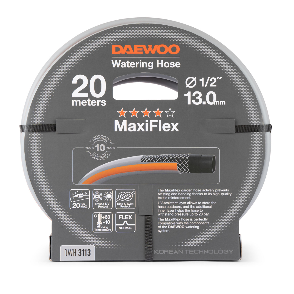Шланг MaxiFlex диаметром 1/2" (13мм), длина 20 метров  DAEWOO МОТОУДАЧА. Магазин мототехники и садового инвентаря с доставкой по всей России