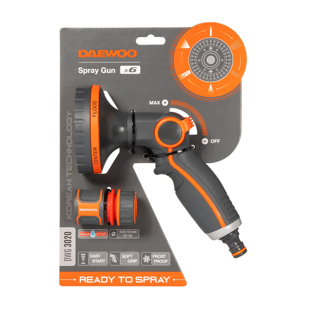 Пистолет-распылитель Spray Gun x6 DAEWOO арт. DWG3020 МОТОУДАЧА. Магазин мототехники и садового инвентаря с доставкой по всей России