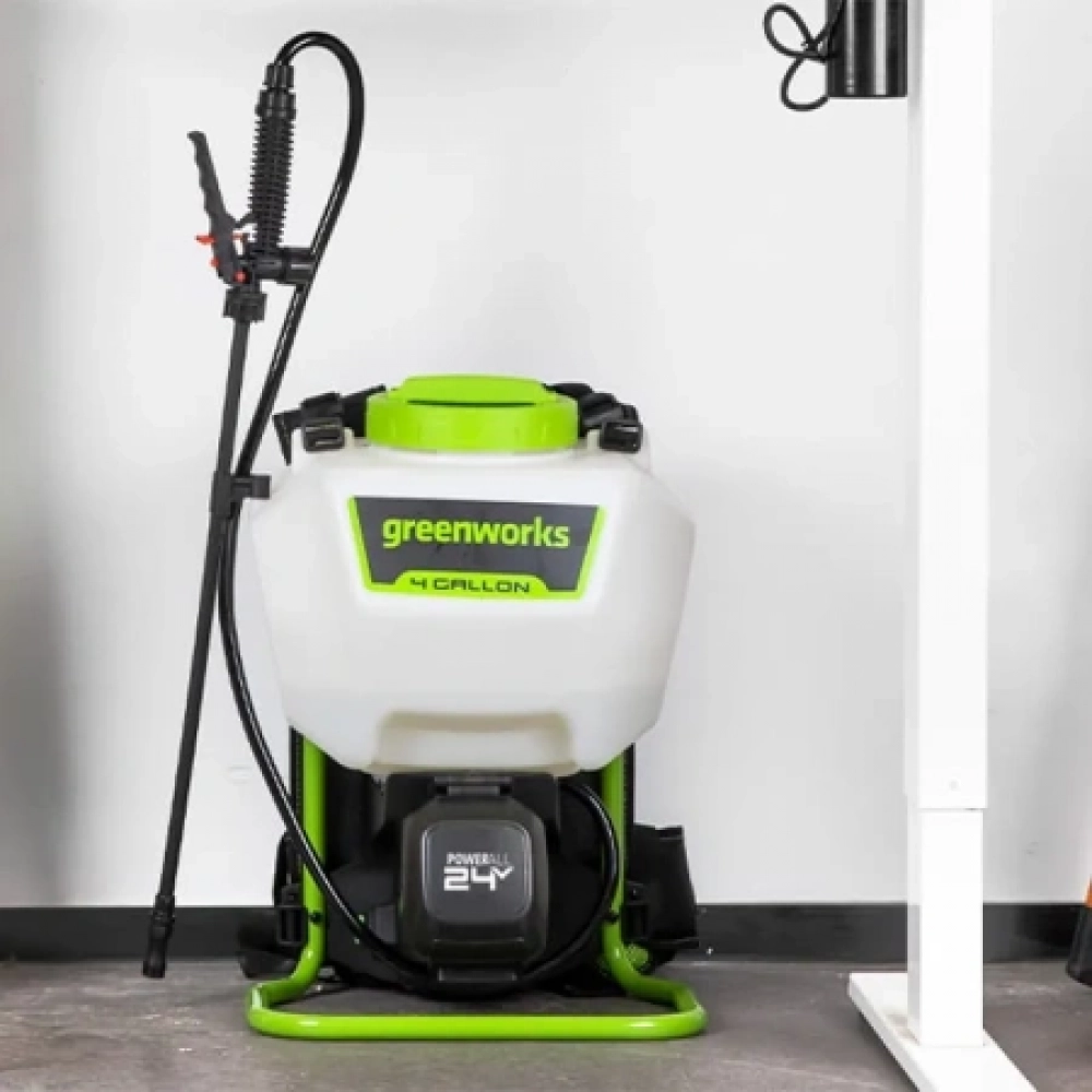 24В VT Опрыскиватель аккумуляторный Greenworks G24BPSII, c 1хАКБ 2Ач и ЗУ МОТОУДАЧА. Магазин мототехники и садового инвентаря с доставкой по всей России