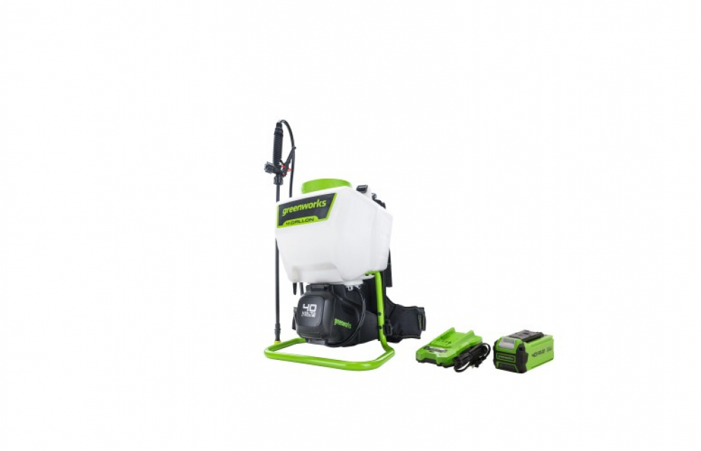 VT Опрыскиватель аккумуляторный Greenworks G40BPS, 40V, c 1хАКБ 2 Ач и ЗУ МОТОУДАЧА. Магазин мототехники и садового инвентаря с доставкой по всей России