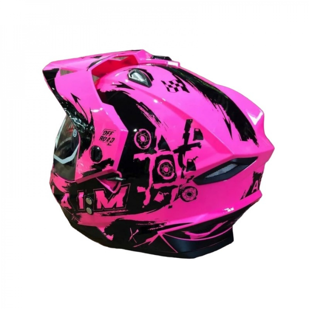 Шлем детский AiM JK802Y Pink/Black, Y/S МОТОУДАЧА. Магазин мототехники и садового инвентаря с доставкой по всей России