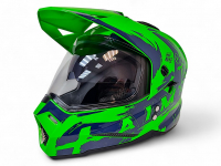 Шлем детский AiM JK802Y Green/Blue, Y/M МОТОУДАЧА. Магазин мототехники и садового инвентаря с доставкой по всей России