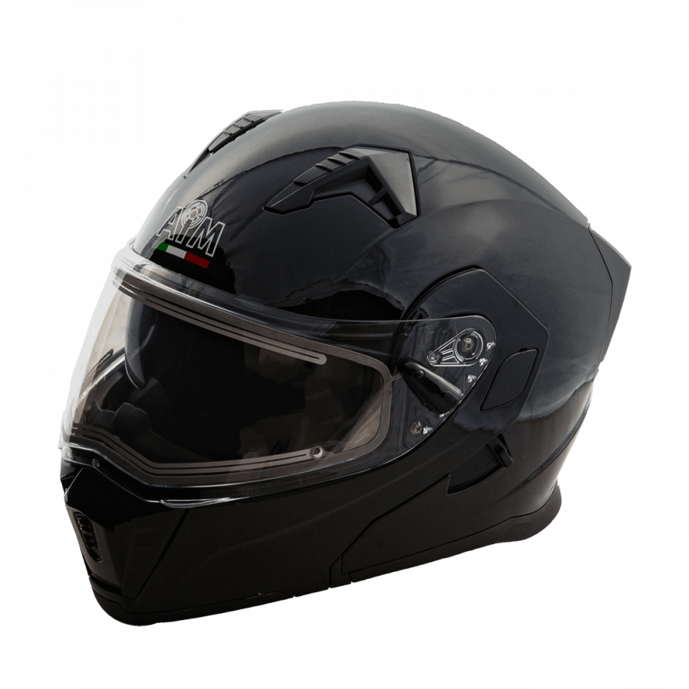 Шлем AiM JK906 Black Glossy, XL МОТОУДАЧА. Магазин мототехники и садового инвентаря с доставкой по всей России