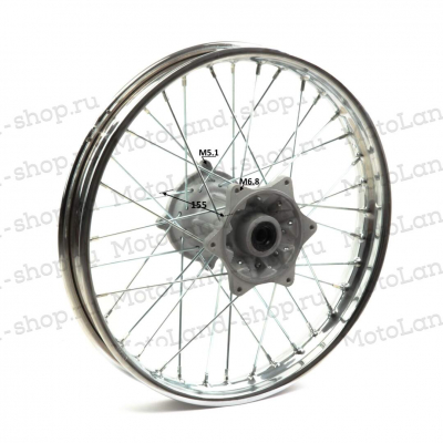 Обод задний 18" (1,85-R18 d=17mm) сталь/хром  6х153х125(звезда),4х140х121(диск) МОТОУДАЧА. Магазин мототехники и садового инвентаря с доставкой по всей России