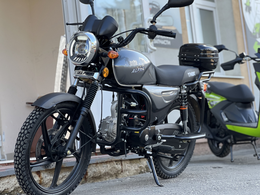 Мопед TMBK ALFA 50см3 (110) Grey Серый МОТОУДАЧА. Магазин мототехники и садового инвентаря с доставкой по всей России