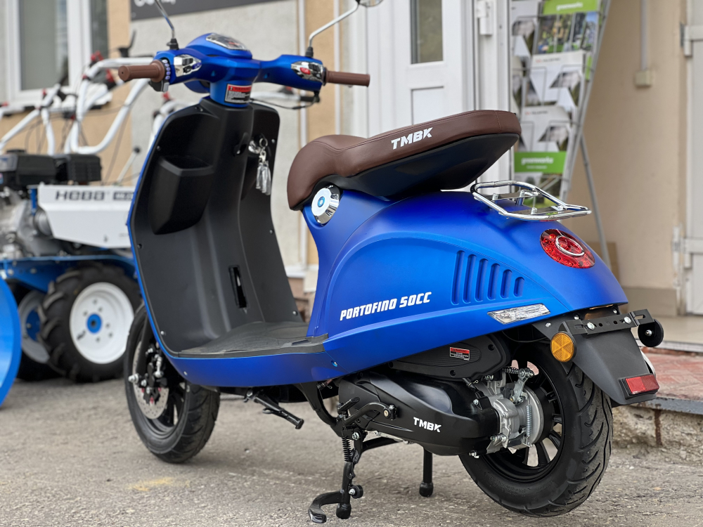 Скутер TMBK SCOOTER PORTOFINO 50cc (150сс) Blue (Голубой) МОТОУДАЧА. Магазин мототехники и садового инвентаря с доставкой по всей России
