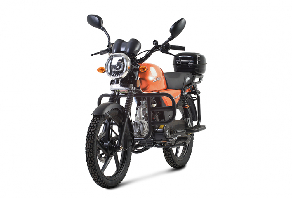 Мопед TMBK ALFA 50cc (110) Orange Оранжевый МОТОУДАЧА. Магазин мототехники и садового инвентаря с доставкой по всей России