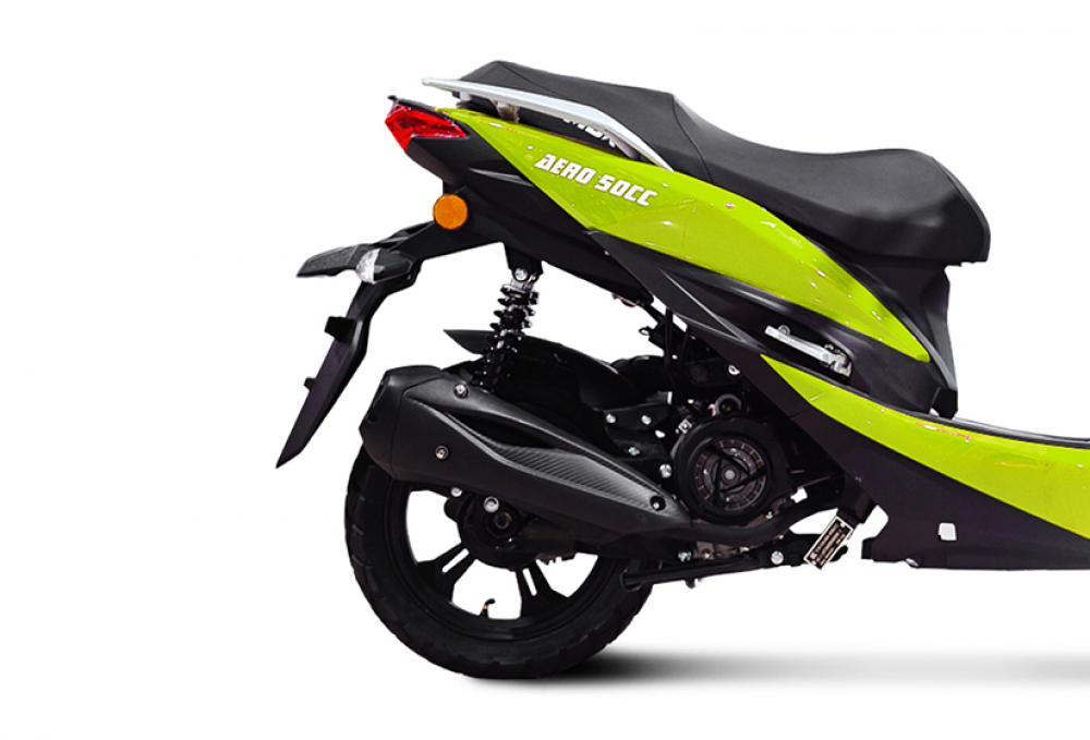 Скутер TMBK SCOOTER AERO 50cc Green Black МОТОУДАЧА. Магазин мототехники и садового инвентаря с доставкой по всей России