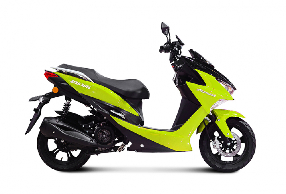Скутер TMBK SCOOTER AERO 50cc Green Black МОТОУДАЧА. Магазин мототехники и садового инвентаря с доставкой по всей России