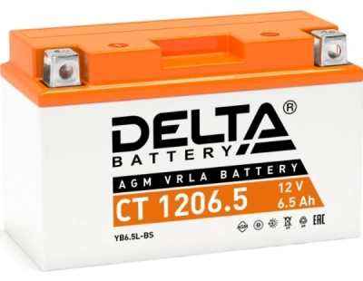 CT 1206.5 (6,5 A/10 шт. в уп-ке) Delta Аккумуляторная батарея МОТОУДАЧА. Магазин мототехники и садового инвентаря с доставкой по всей России