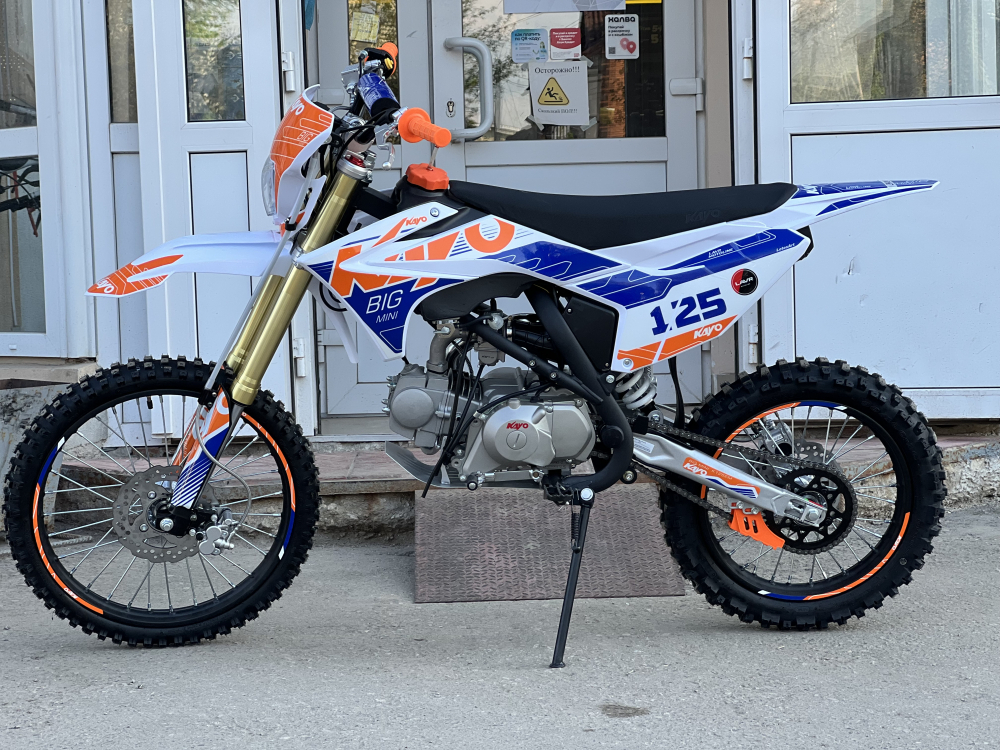 Питбайк KAYO BIG-MINI K125EM 19/16 TT (механ.сцепл.,эл. стартер)  МОТОУДАЧА. Магазин мототехники и садового инвентаря с доставкой по всей России
