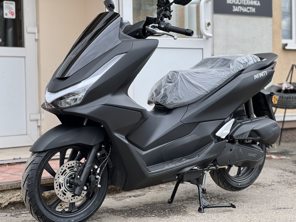 Скутер VMC INFINITY CL49QT-3A 49 см3 СЕРИЯ T1700 (Инжектор, возд охлажд., COMBI BRAKE) BLACK MATT МОТОУДАЧА. Магазин мототехники и садового инвентаря с доставкой по всей России
