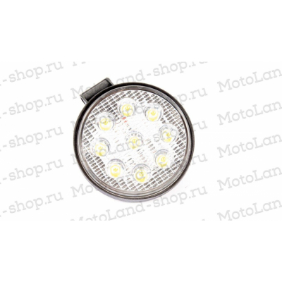 Фара 27w 9x3w LED круглая МОТОУДАЧА. Магазин мототехники и садового инвентаря с доставкой по всей России