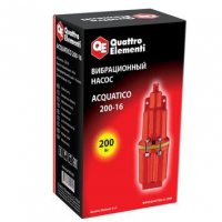 Насос вибрационный QUATTRO ELEMENTI Acquatico 200-16 (200 Вт, 960 л/ч, для чистой, 40м, кабель16 м,  МОТОУДАЧА. Магазин мототехники и садового инвентаря с доставкой по всей России