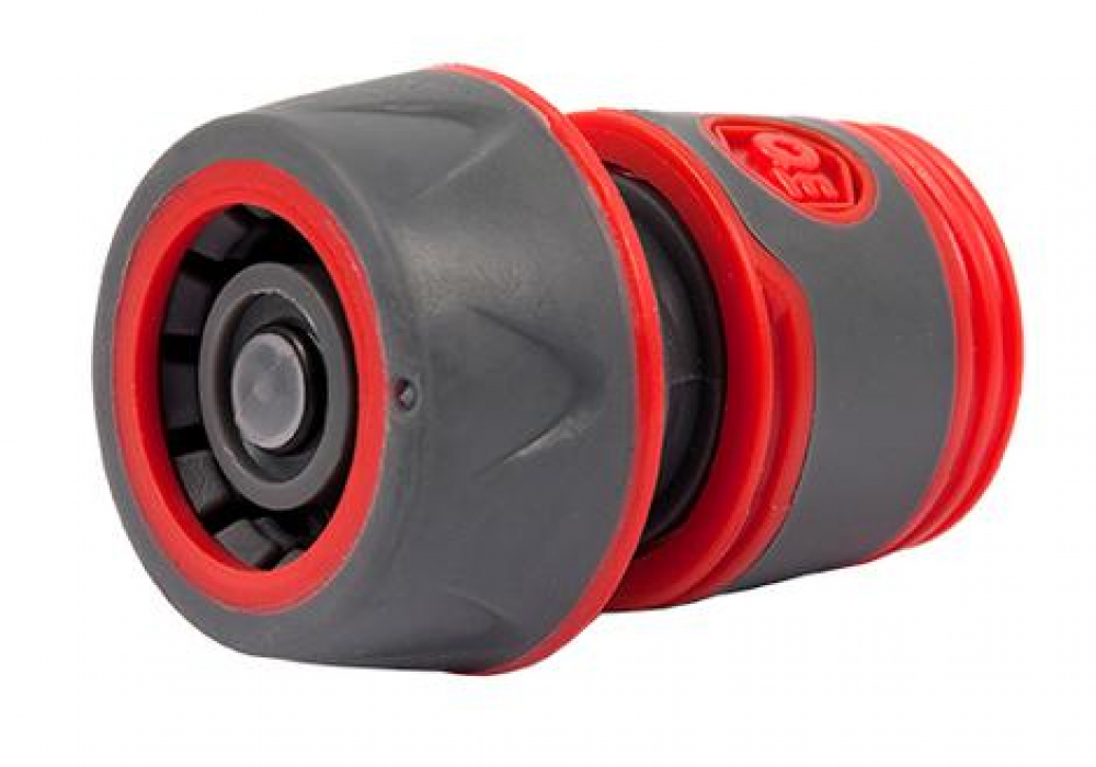 Соединитель быстроразъемный QUATTRO ELEMENTI для шланга 3/4", мягкий пластик, аквастоп МОТОУДАЧА. Магазин мототехники и садового инвентаря с доставкой по всей России